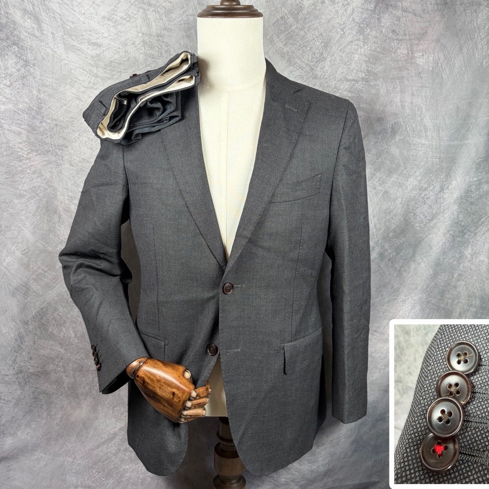Suit Supply Sienna Vitale Barberis Surgeon Cuffs Sport Coat Mens 38s Pant 32x27